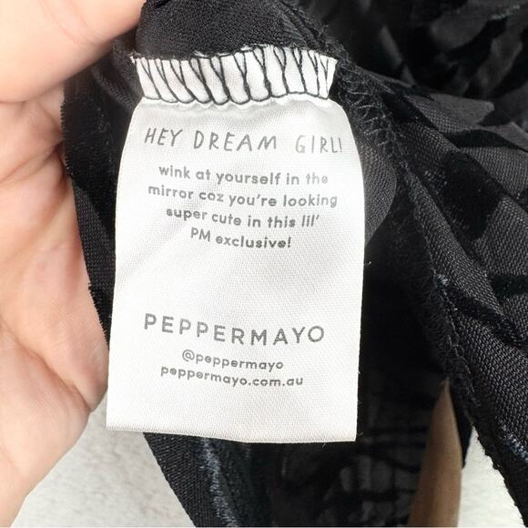 Peppermayo Exclusive - Put Me First Bodysuit - Velvet Burnout Zebra Black Sz 16 - Picture 15 of 16